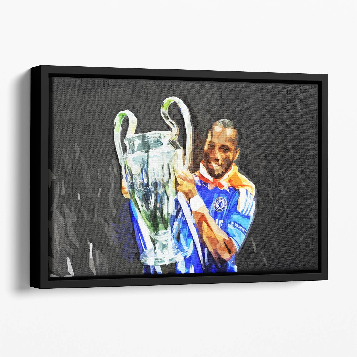 Didier Drogba Champions League Floating Framed Canvas
