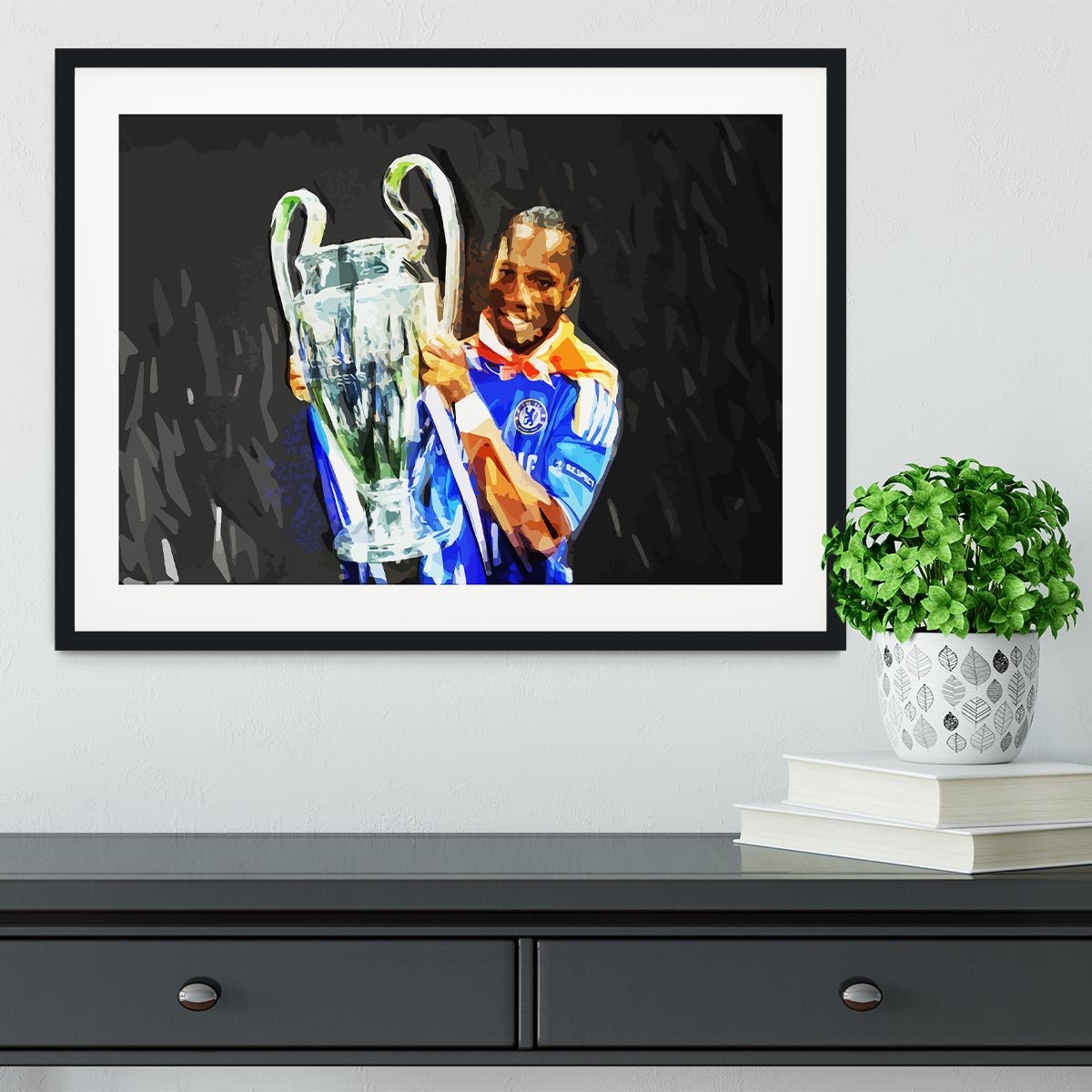 Didier Drogba Champions League Framed Print - Canvas Art Rocks - 1