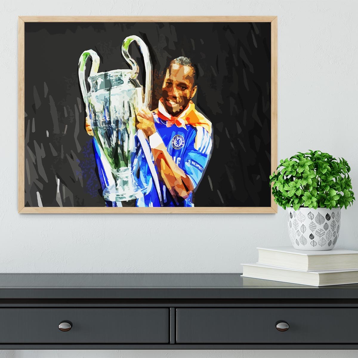 Didier Drogba Champions League Framed Print - Canvas Art Rocks - 4