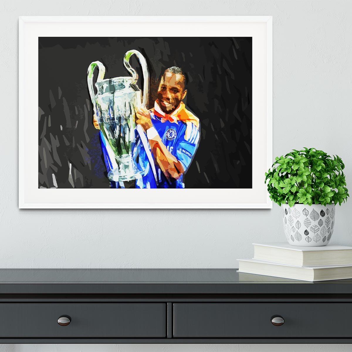Didier Drogba Champions League Framed Print - Canvas Art Rocks - 5
