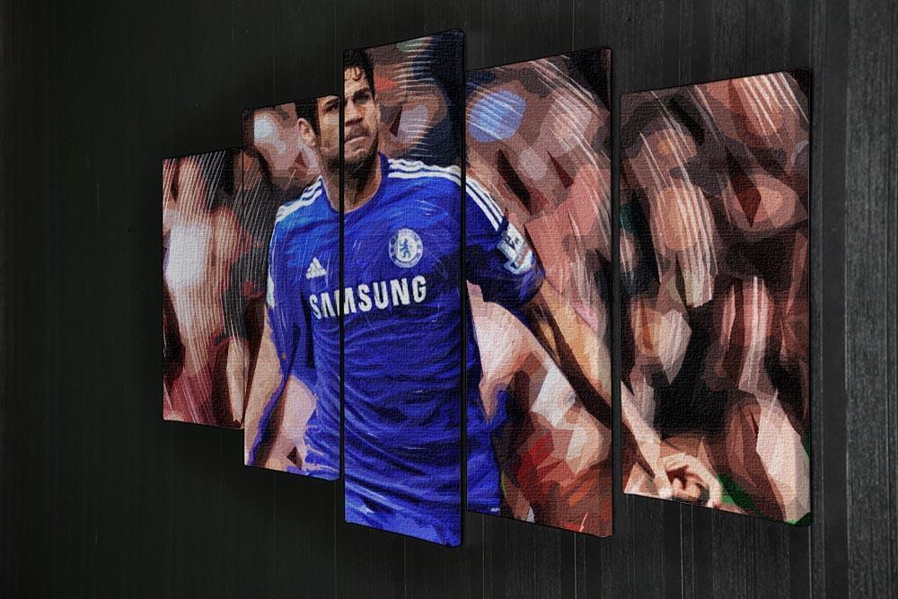 Diego Costa Chelsea 5 Split Panel Canvas - Canvas Art Rocks - 2