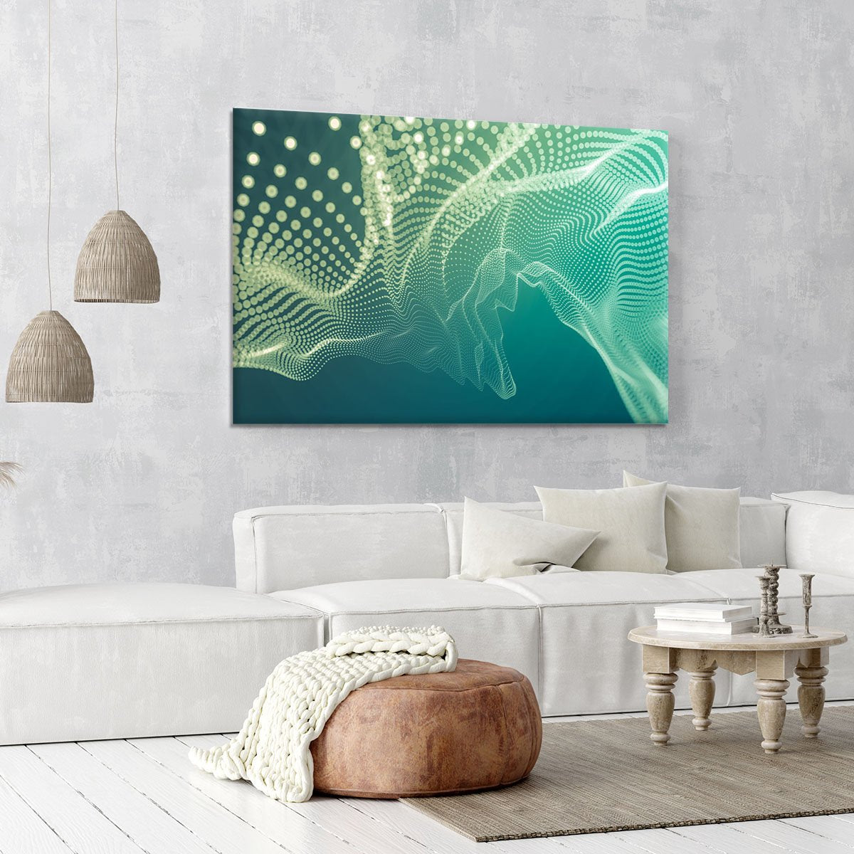 Dimensional Dots Canvas Print or Poster