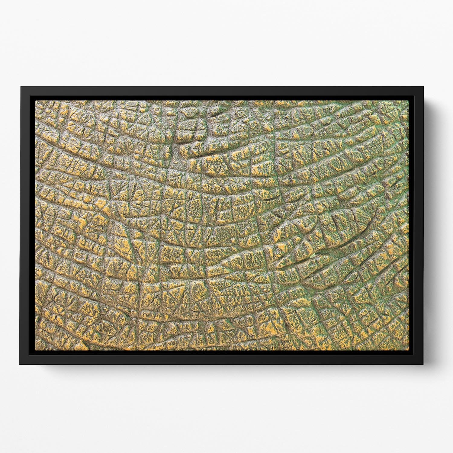 Dinosaur Skin Texture Floating Framed Canvas - Canvas Art Rocks - 2