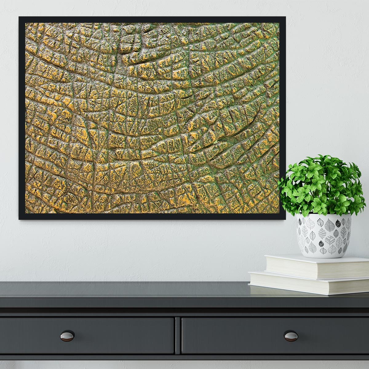 Dinosaur Skin Texture Framed Print - Canvas Art Rocks - 2