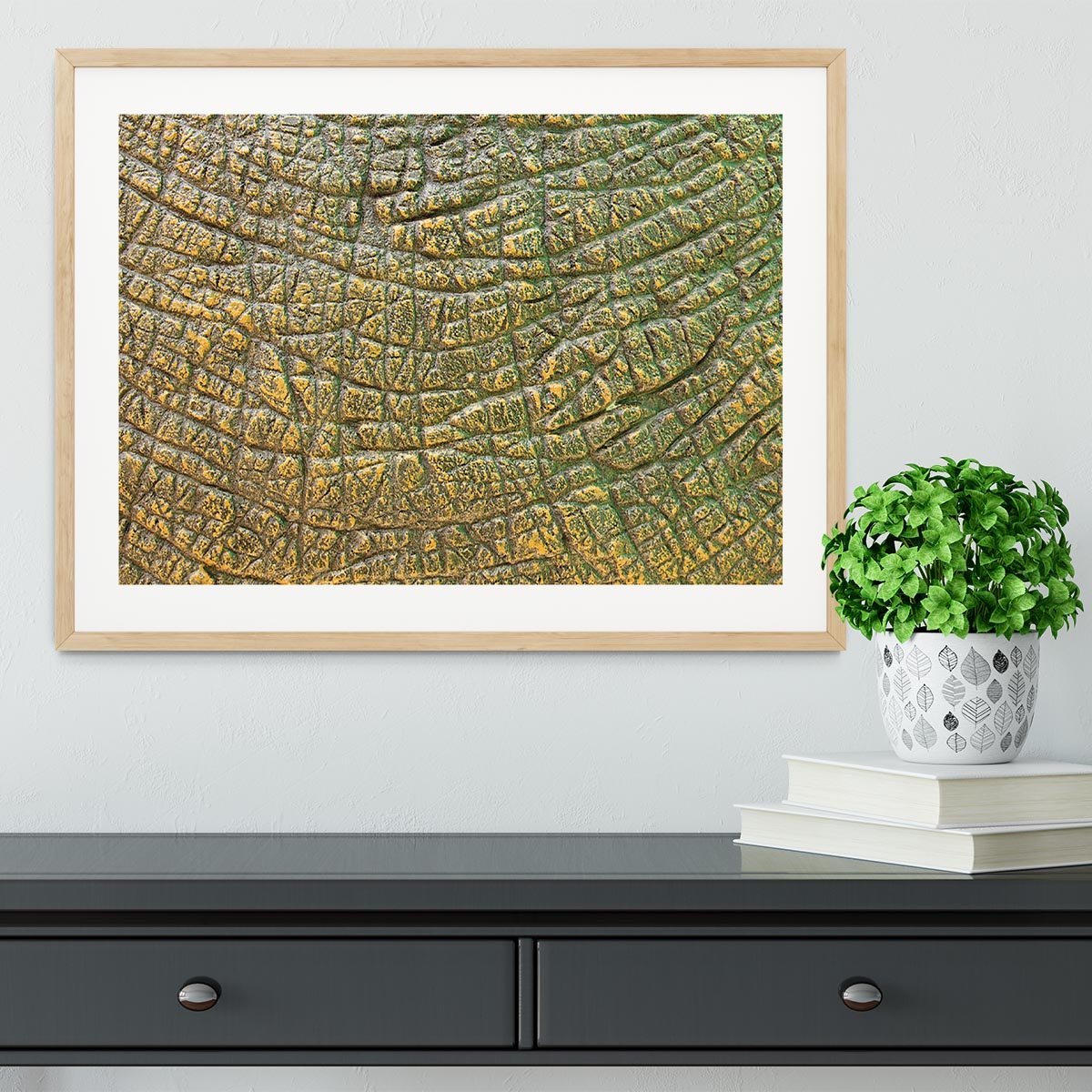 Dinosaur Skin Texture Framed Print - Canvas Art Rocks - 3
