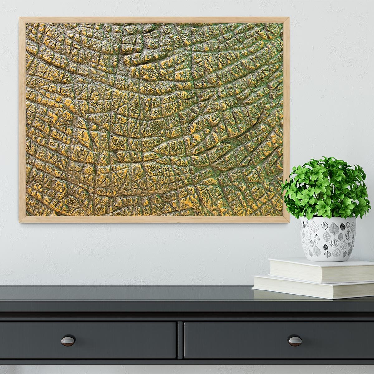Dinosaur Skin Texture Framed Print - Canvas Art Rocks - 4