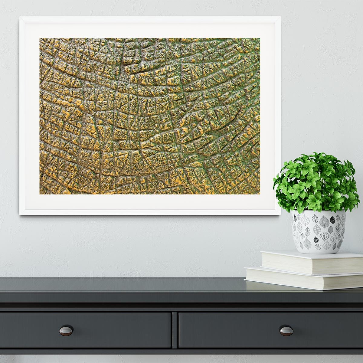 Dinosaur Skin Texture Framed Print - Canvas Art Rocks - 5