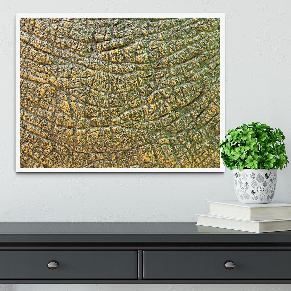 Dinosaur Skin Texture Framed Print - Canvas Art Rocks -6