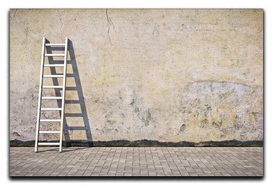 Dirty grunge wall with ladder Canvas Print or Poster - Canvas Art Rocks - 1