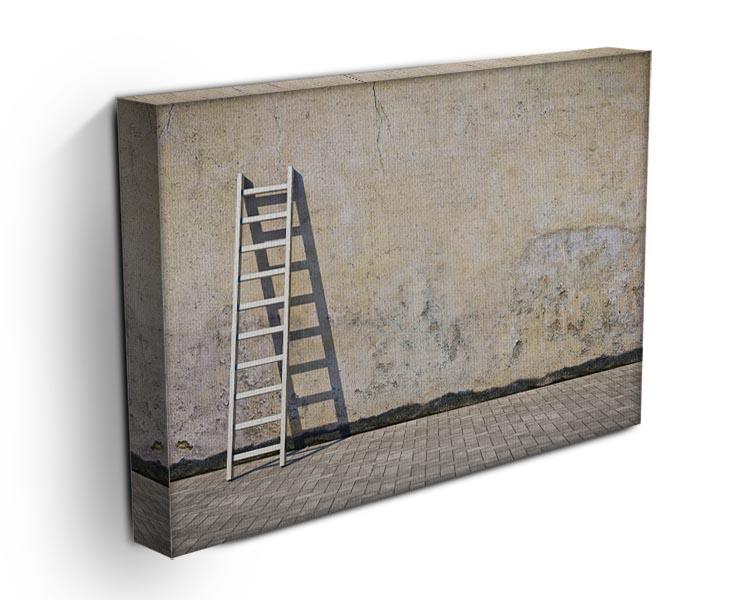 Dirty grunge wall with ladder Canvas Print or Poster - Canvas Art Rocks - 3