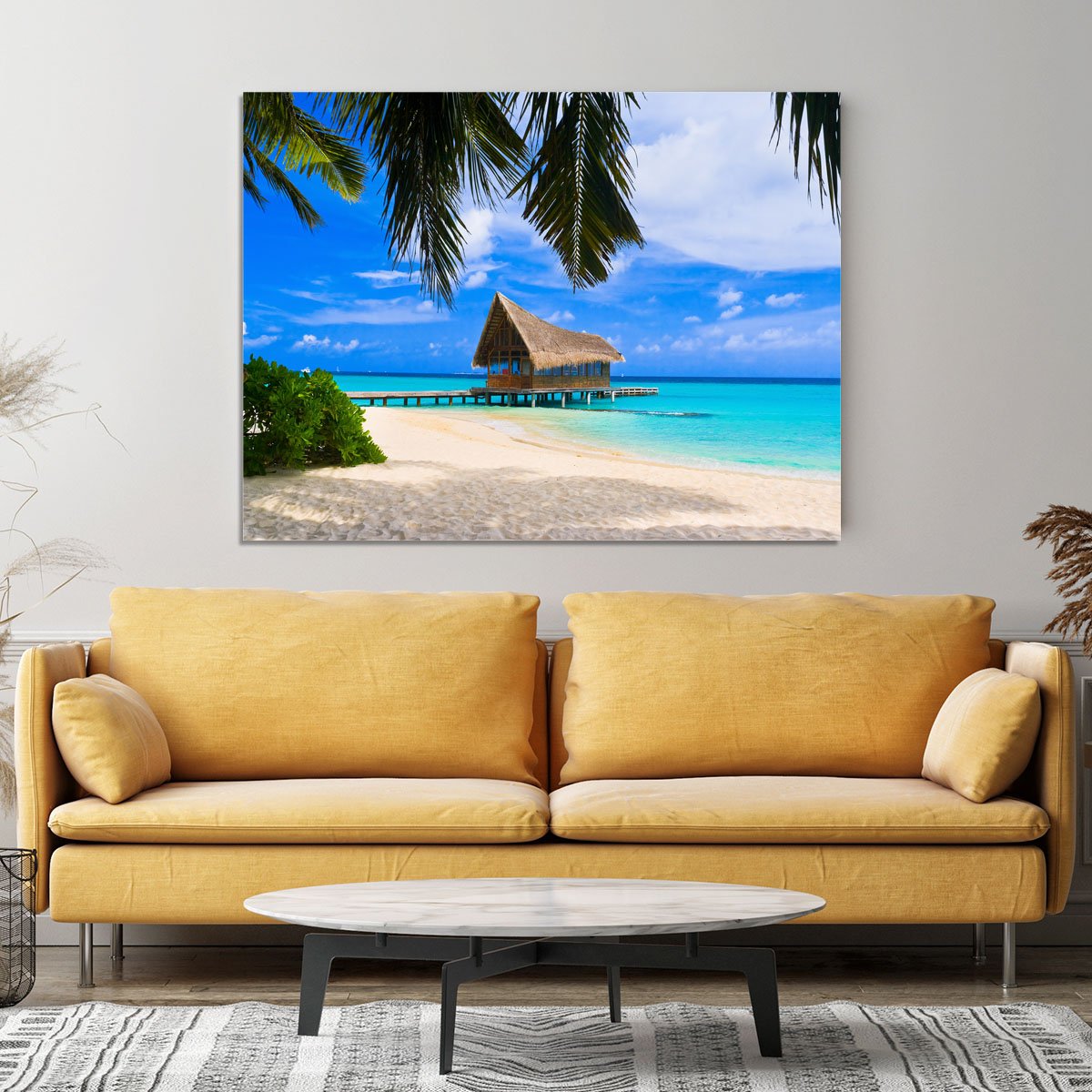 Diving club on a tropical island Canvas Print or Poster
