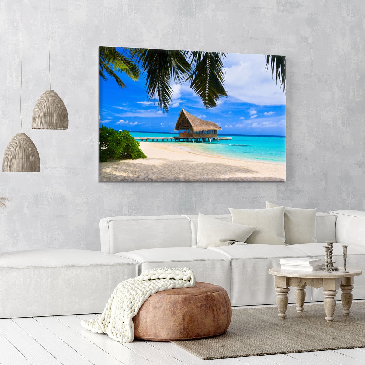 Diving club on a tropical island Canvas Print or Poster