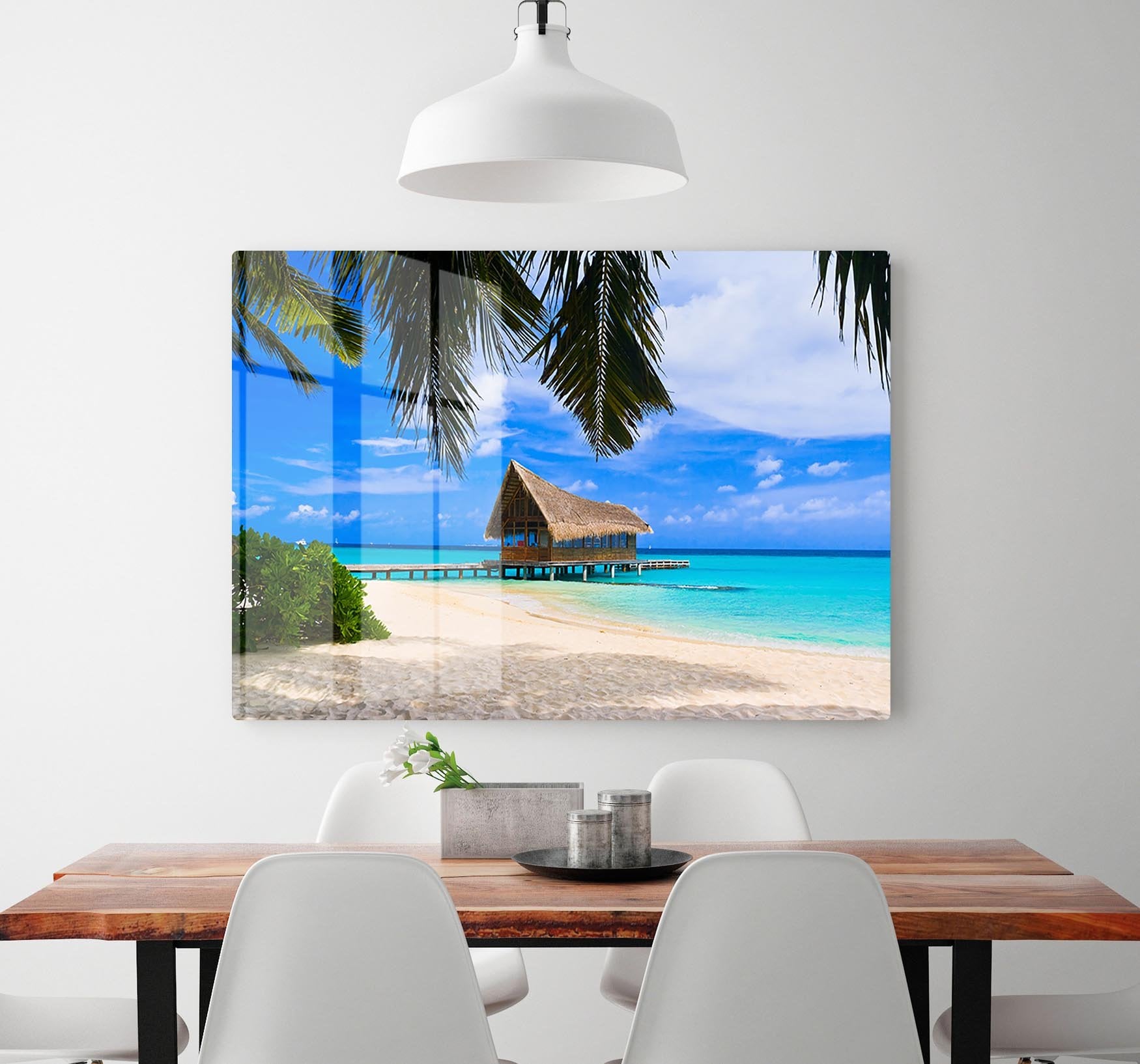 Diving club on a tropical island HD Metal Print - Canvas Art Rocks - 2