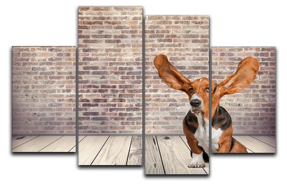 Dog Listening Animal Ear 4 Split Panel Canvas - Canvas Art Rocks - 1
