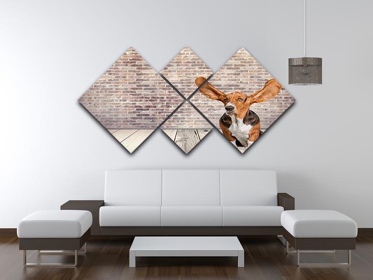 Dog Listening Animal Ear 4 Square Multi Panel Canvas - Canvas Art Rocks - 3