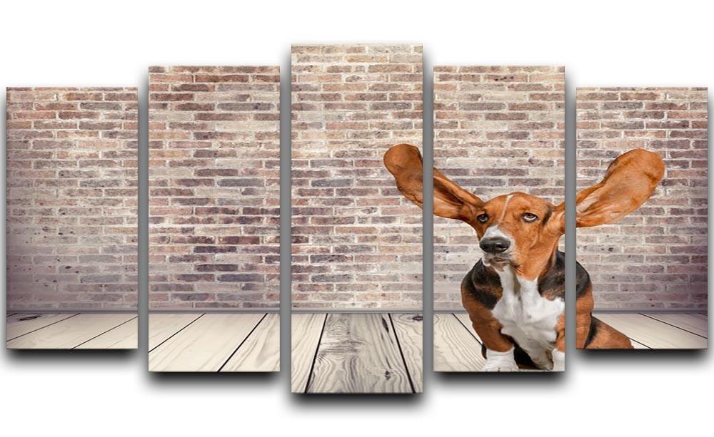 Dog Listening Animal Ear 5 Split Panel Canvas - Canvas Art Rocks - 1