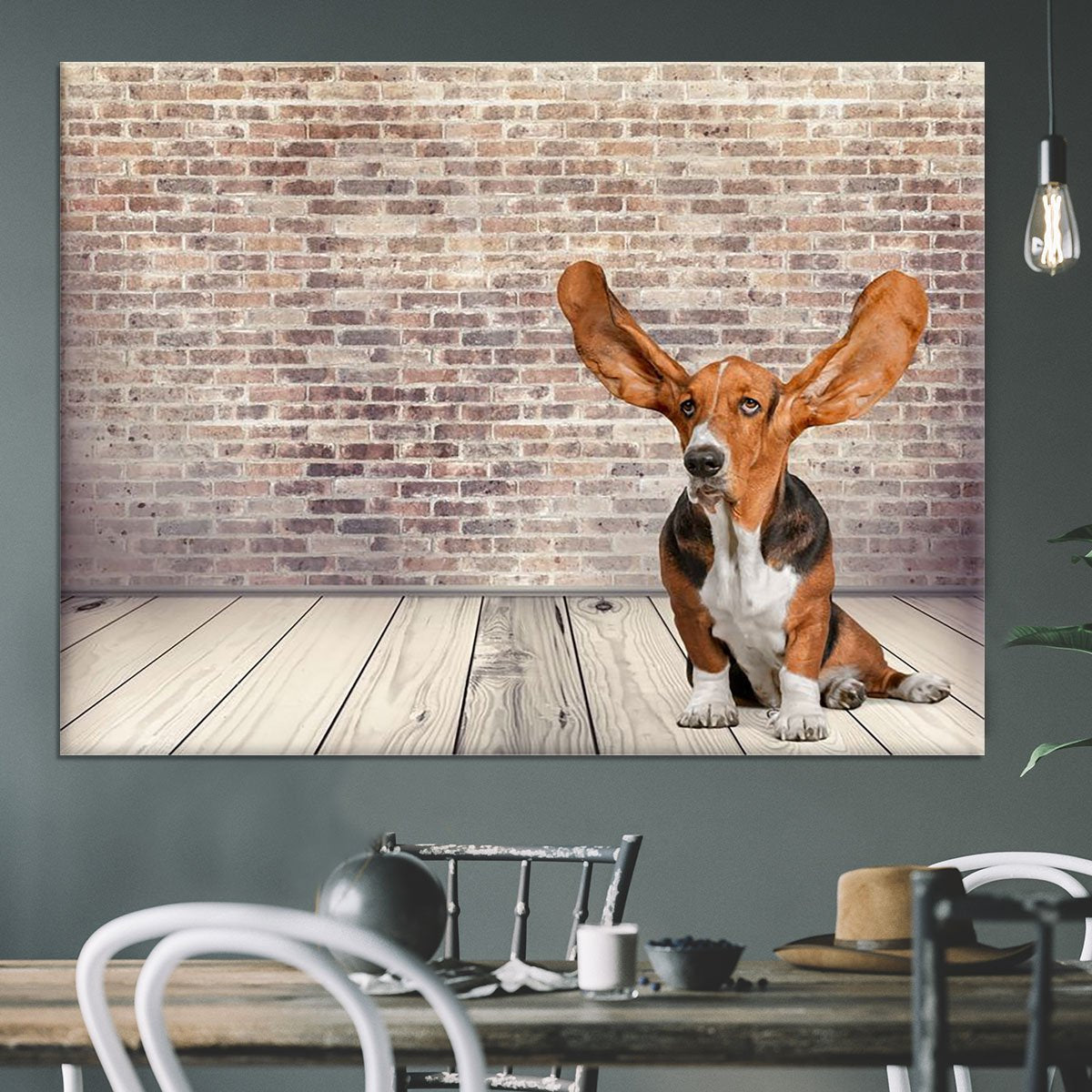 Dog Listening Animal Ear Canvas Print or Poster