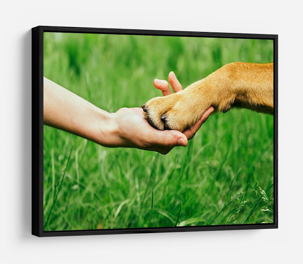 Dog paw and human hand are doing handshake HD Metal Print - Canvas Art Rocks - 6