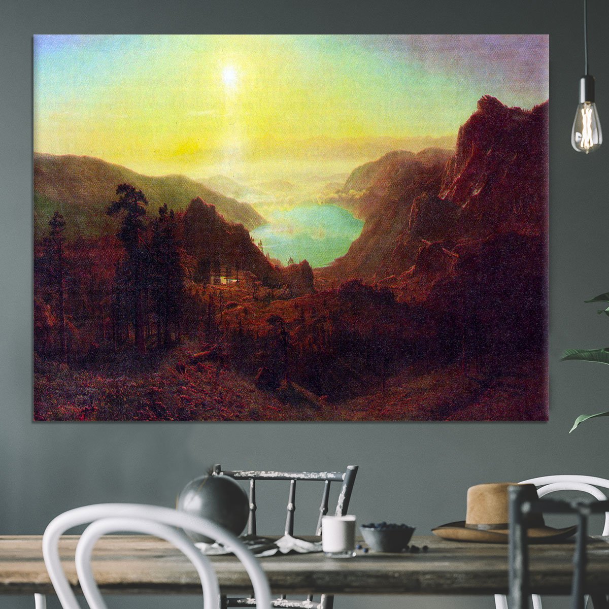 Donner Lake 2 by Bierstadt Canvas Print or Poster