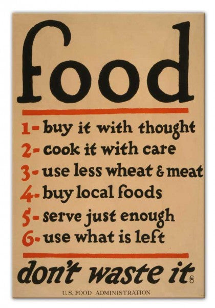 Food (Don't Waste It) Print - Canvas Art Rocks - 1