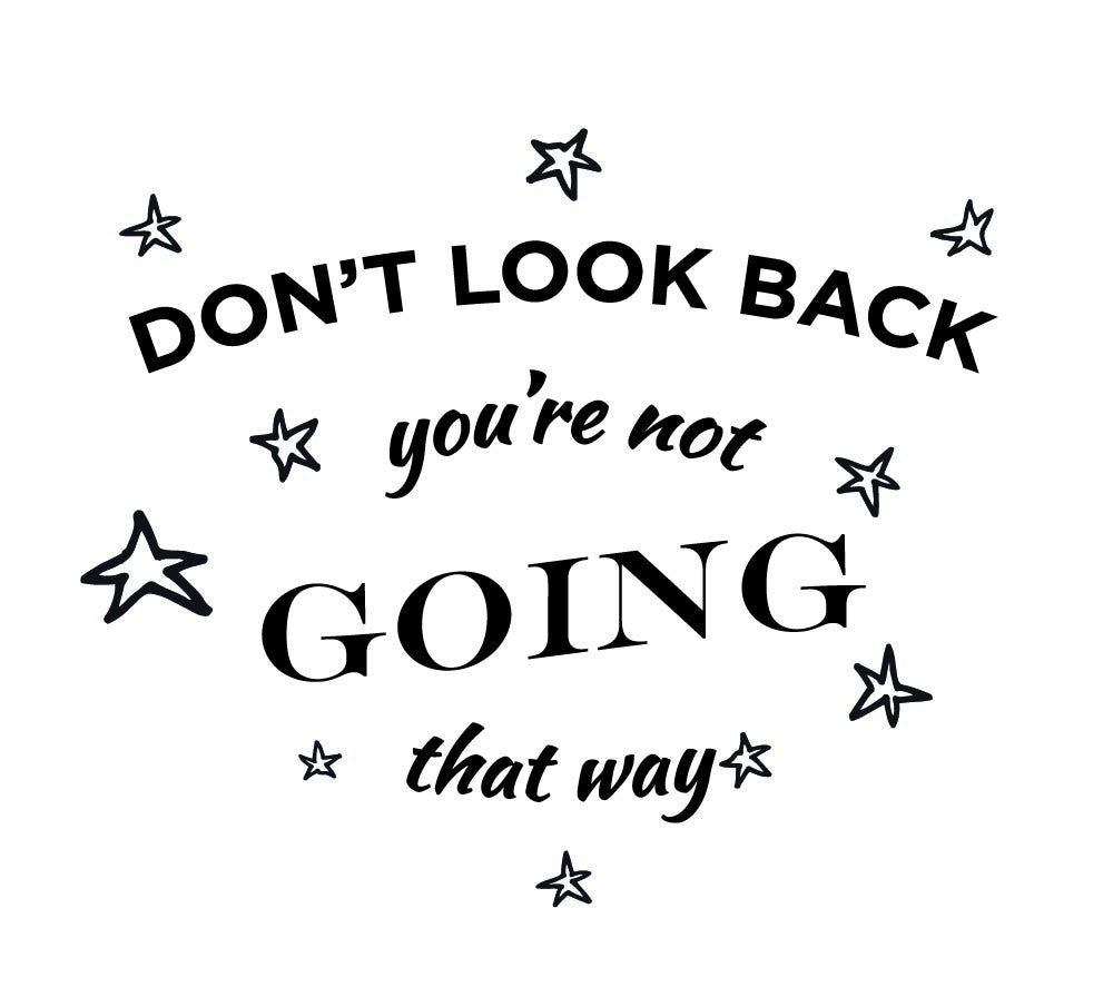 Dont Look Back Wall Sticker - Canvas Art Rocks - 2