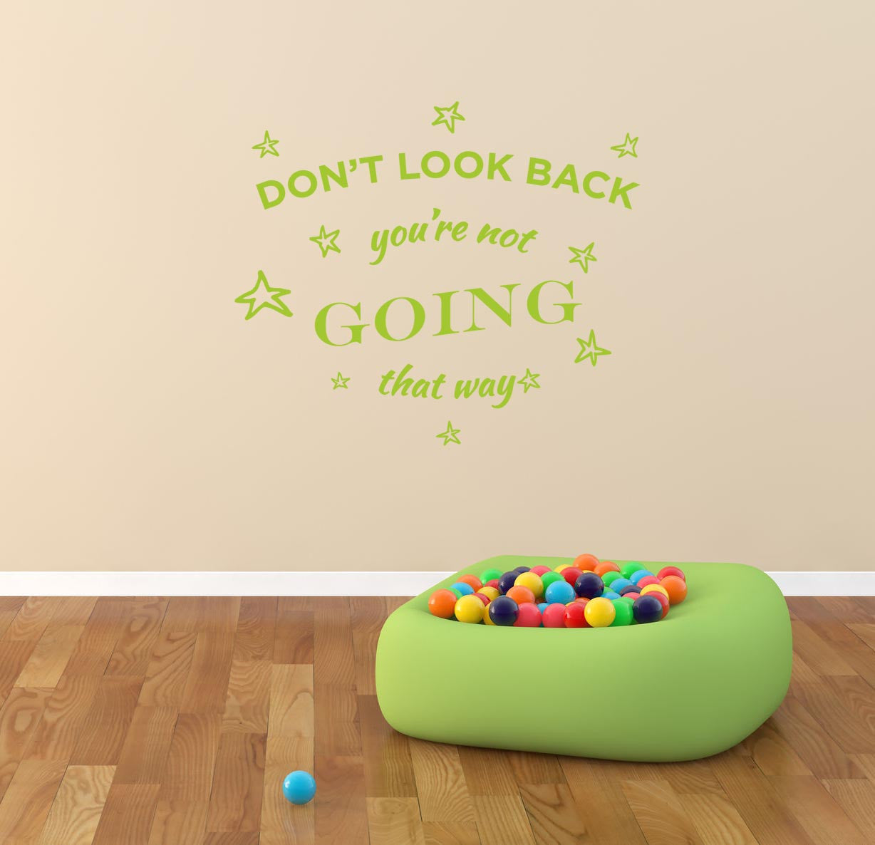 Dont Look Back Wall Sticker - Canvas Art Rocks - 1