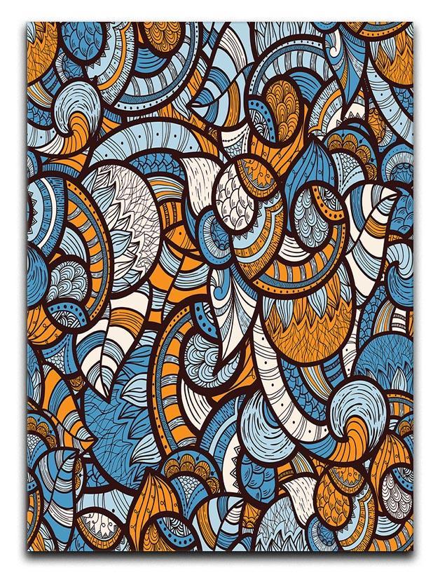 Doodle bright floral pattern Canvas Print or Poster  - Canvas Art Rocks - 1