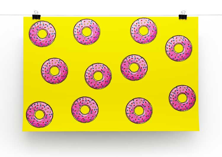 Doughnut Pattern Print - Canvas Art Rocks - 2