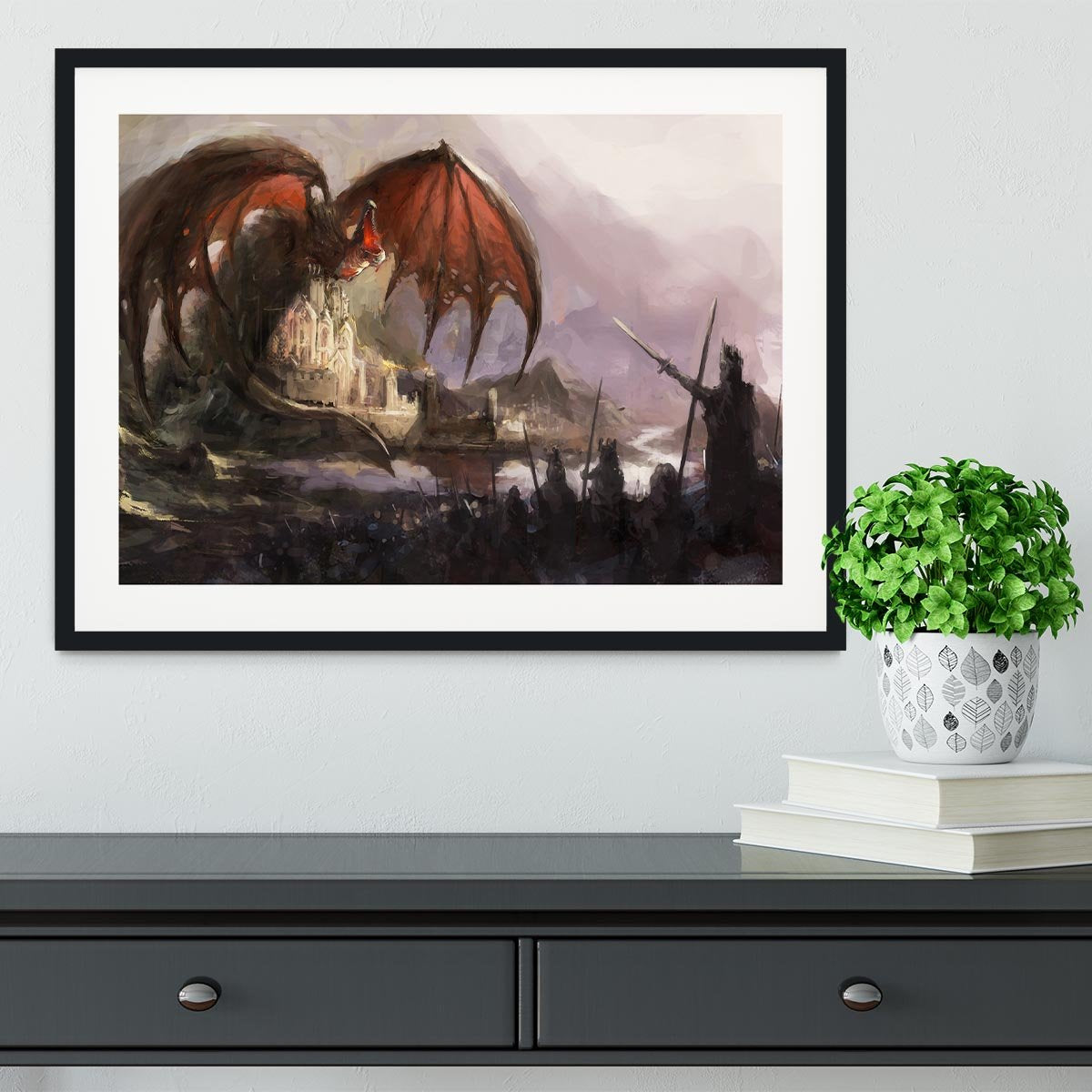 Dragon Framed Print - Canvas Art Rocks - 1