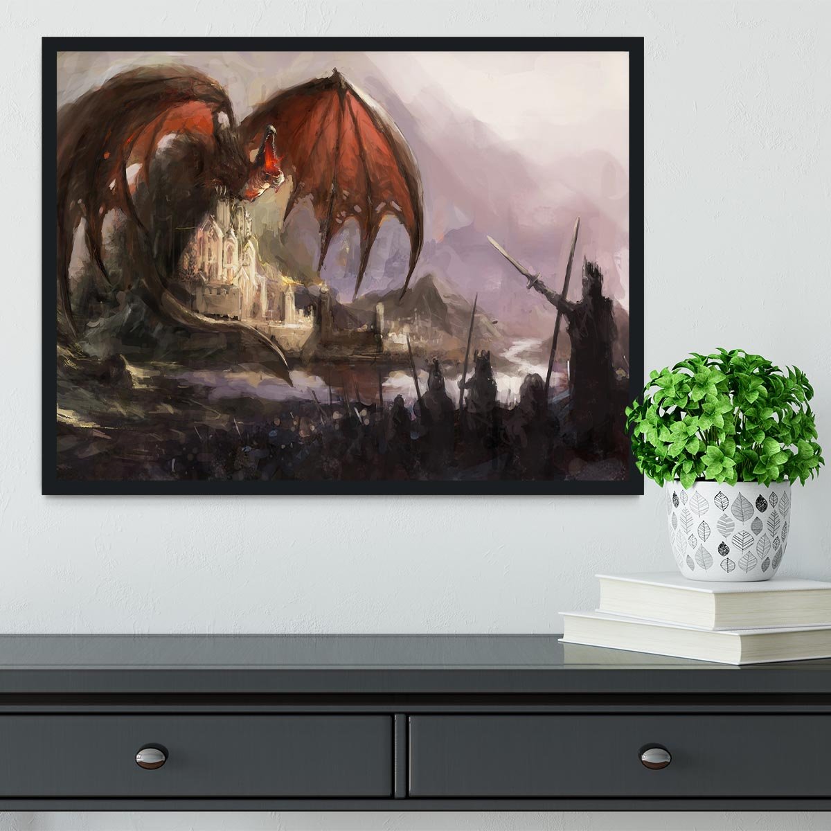 Dragon Framed Print - Canvas Art Rocks - 2
