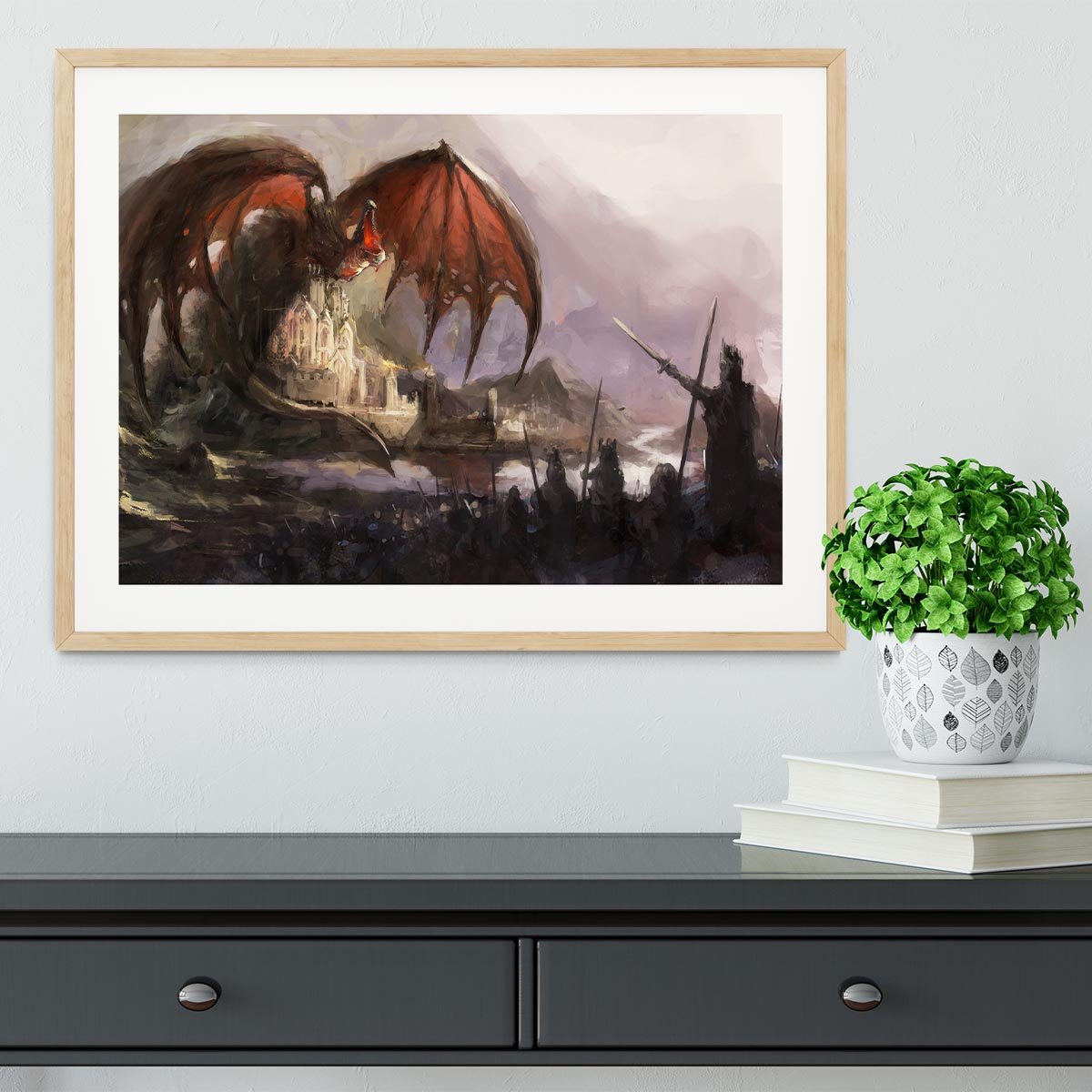Dragon Framed Print - Canvas Art Rocks - 3