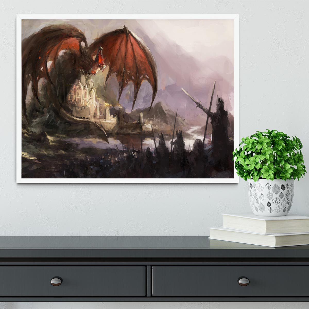 Dragon Framed Print - Canvas Art Rocks -6