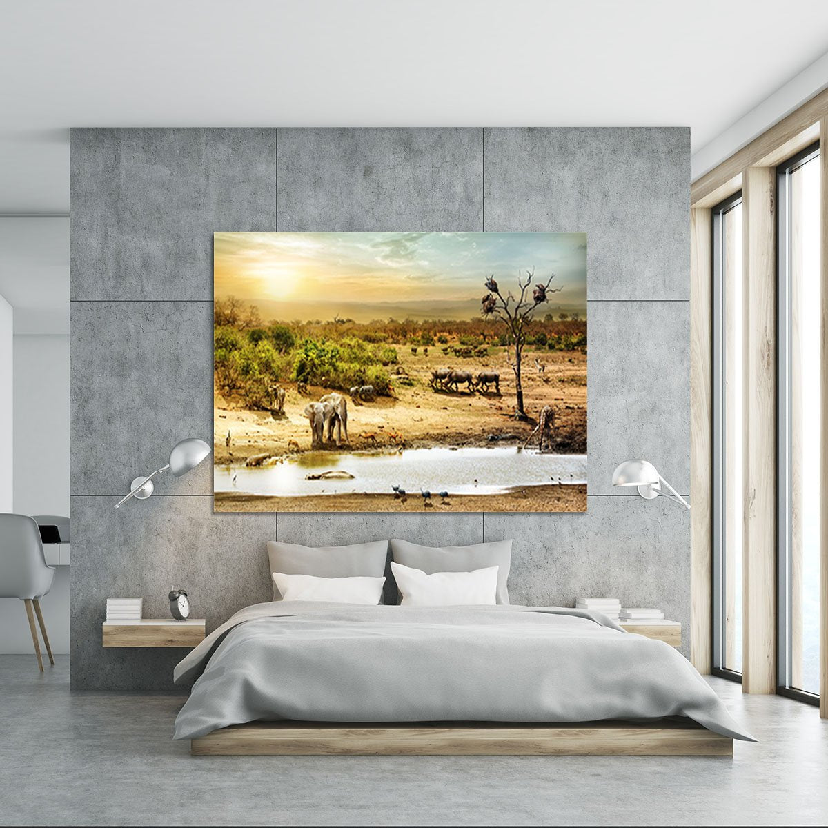 Dreamy scene of common South African safari Canvas Print or Poster
