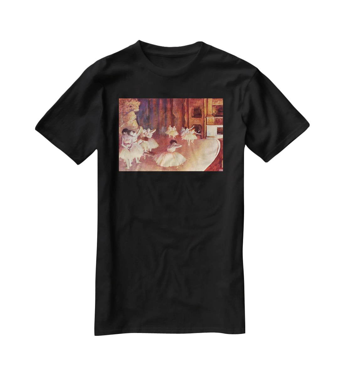 Dress rehearsal of the ballet on the stage by Degas T-Shirt - Canvas Art Rocks - 1