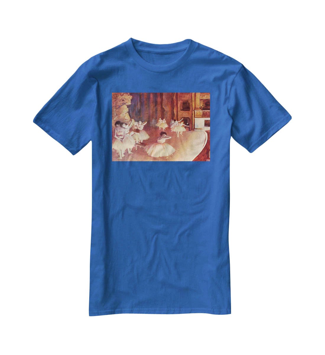 Dress rehearsal of the ballet on the stage by Degas T-Shirt - Canvas Art Rocks - 2