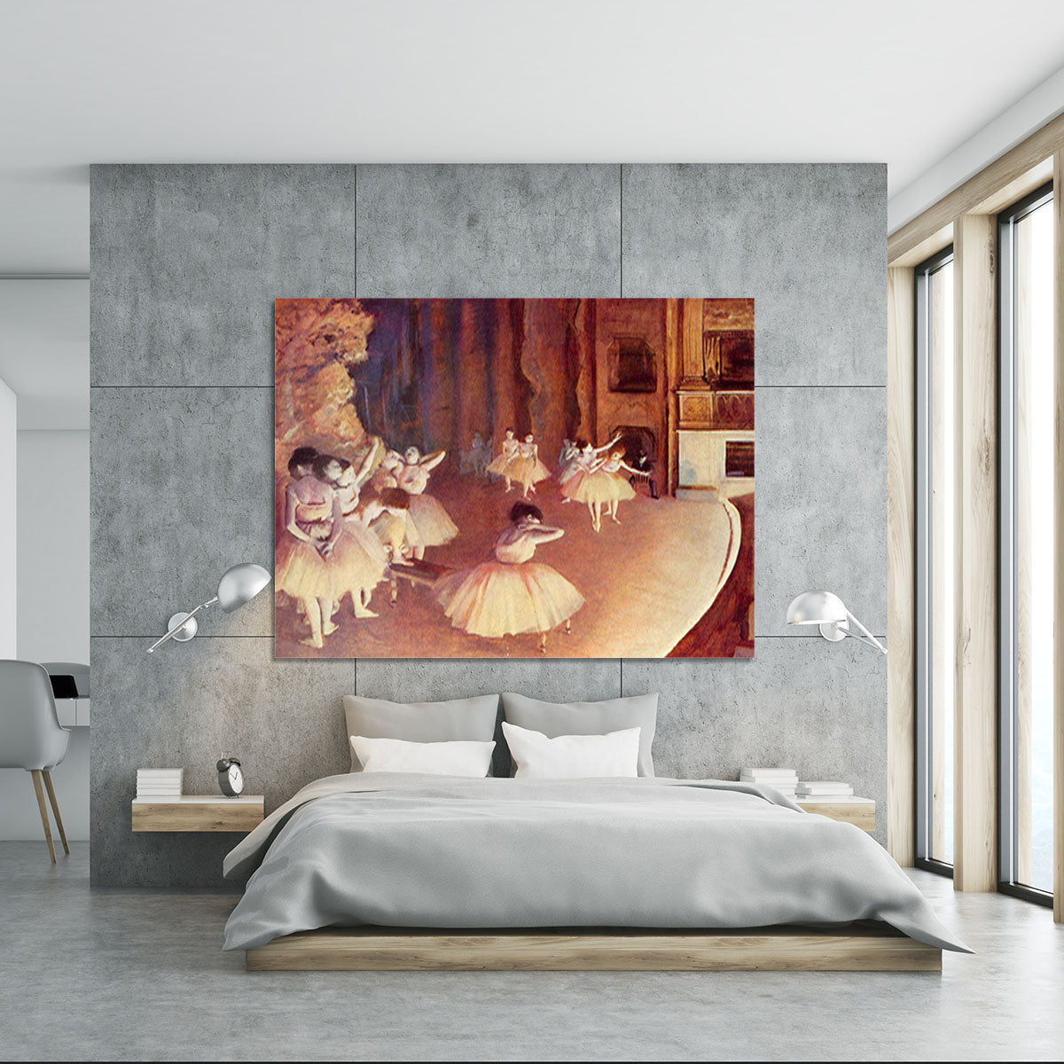 Dress rehearsal of the ballet on the stage by Degas Canvas Print or Poster - Canvas Art Rocks - 5