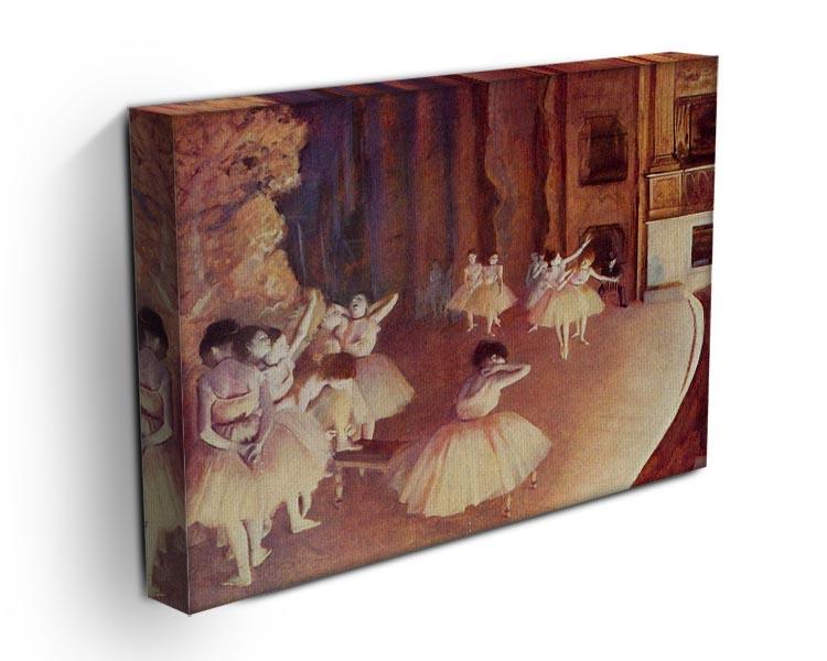 Dress rehearsal of the ballet on the stage by Degas Canvas Print or Poster - Canvas Art Rocks - 3
