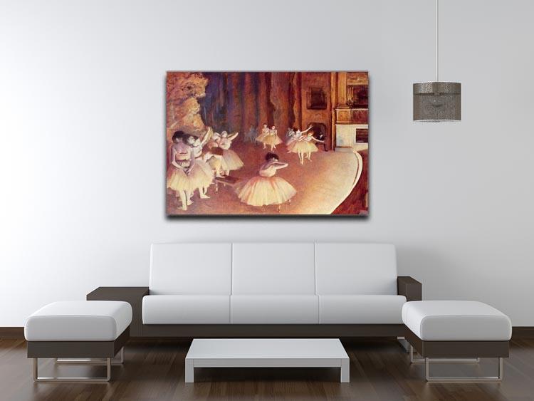 Dress rehearsal of the ballet on the stage by Degas Canvas Print or Poster - Canvas Art Rocks - 4