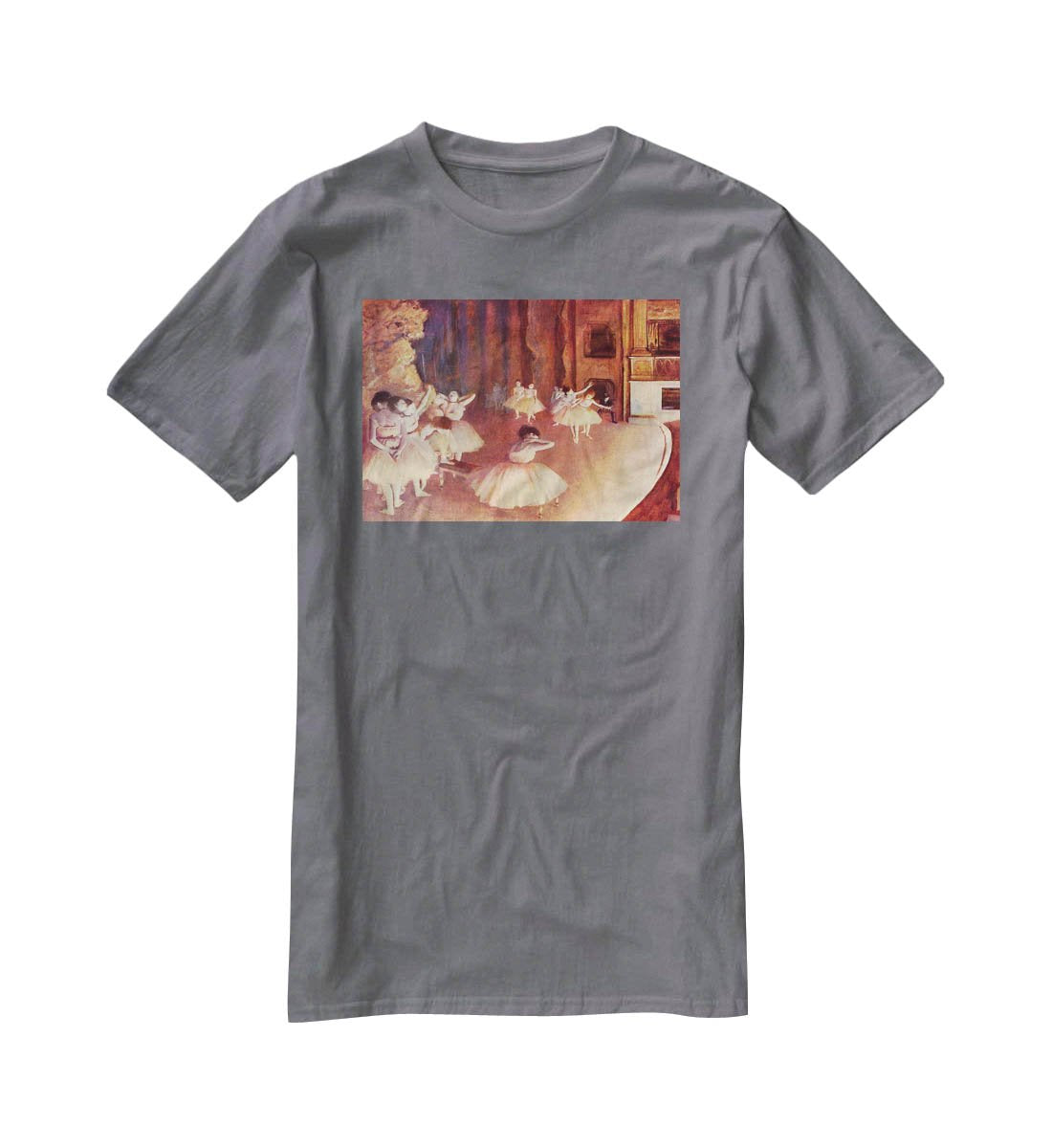 Dress rehearsal of the ballet on the stage by Degas T-Shirt - Canvas Art Rocks - 3