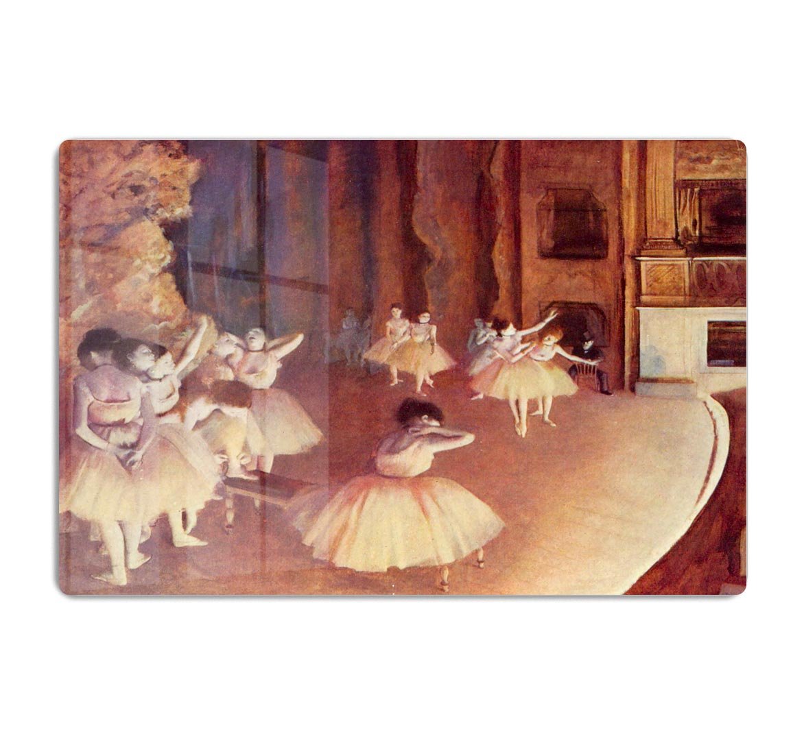 Dress rehearsal of the ballet on the stage by Degas HD Metal Print - Canvas Art Rocks - 1