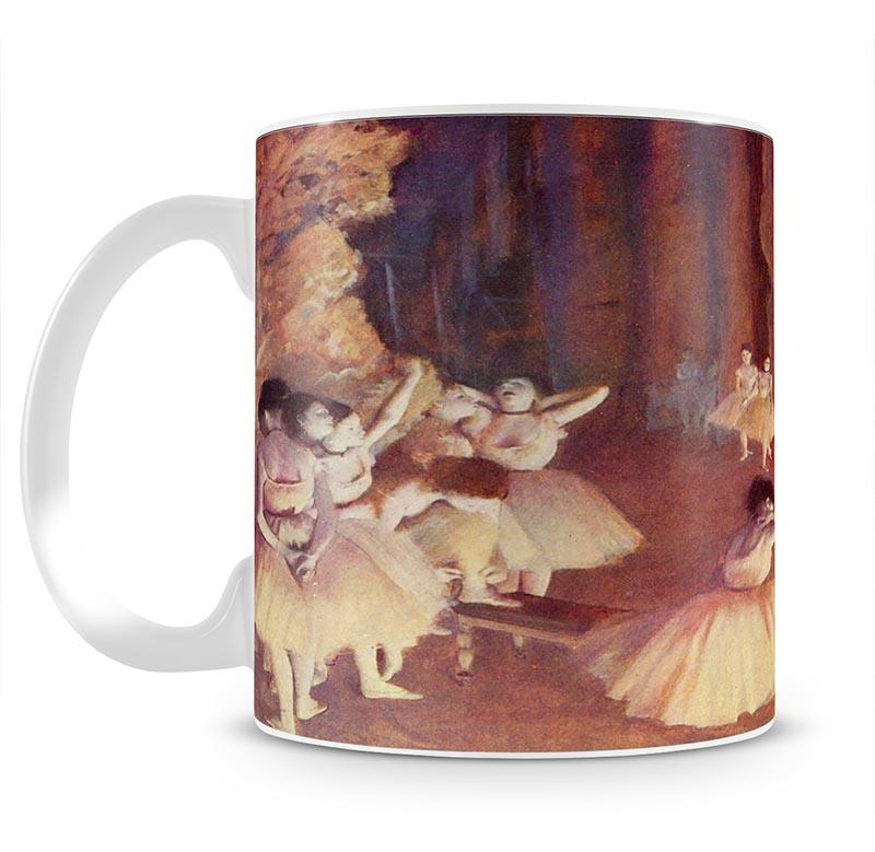 Dress rehearsal of the ballet on the stage by Degas Mug - Canvas Art Rocks - 1