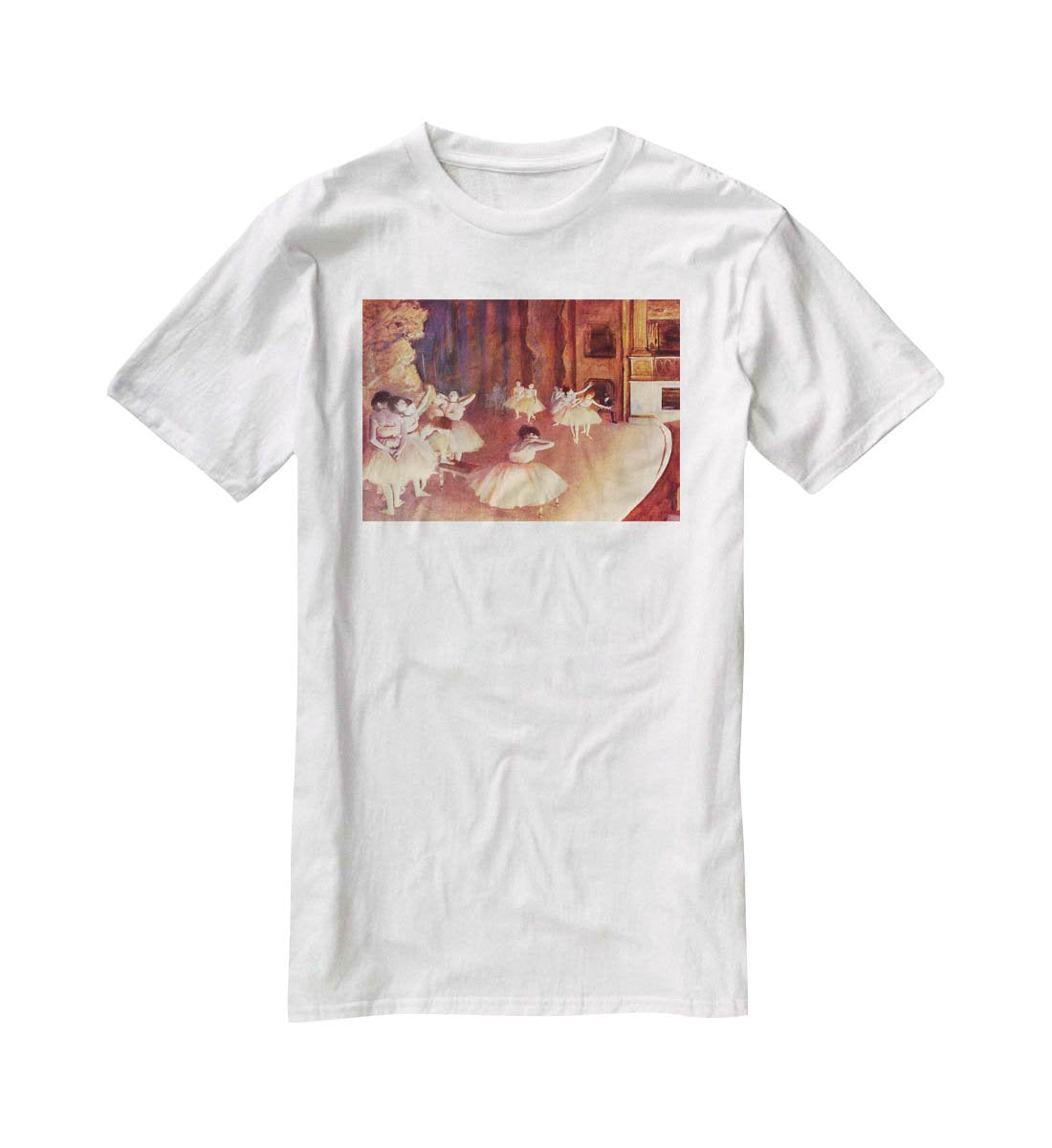 Dress rehearsal of the ballet on the stage by Degas T-Shirt - Canvas Art Rocks - 5