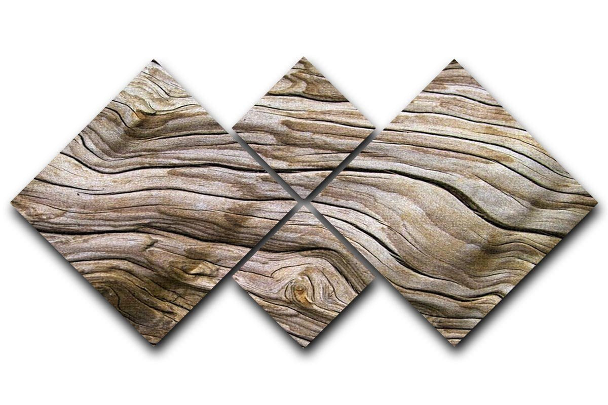 Driftwood 4 Square Multi Panel Canvas  - Canvas Art Rocks - 1