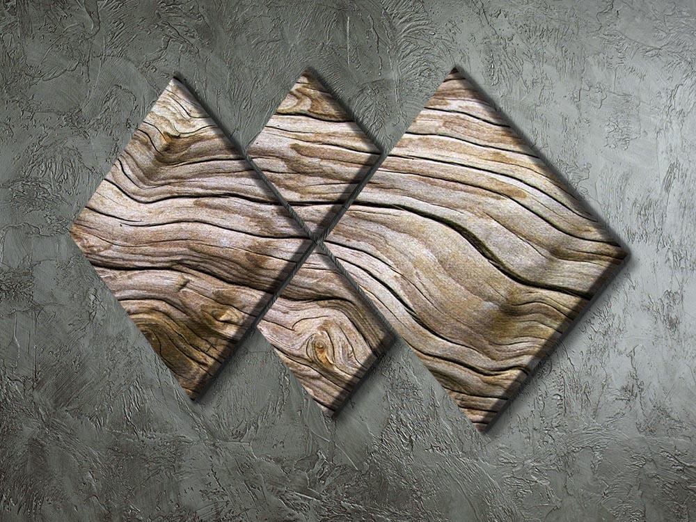 Driftwood 4 Square Multi Panel Canvas  - Canvas Art Rocks - 2