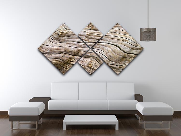 Driftwood 4 Square Multi Panel Canvas  - Canvas Art Rocks - 3