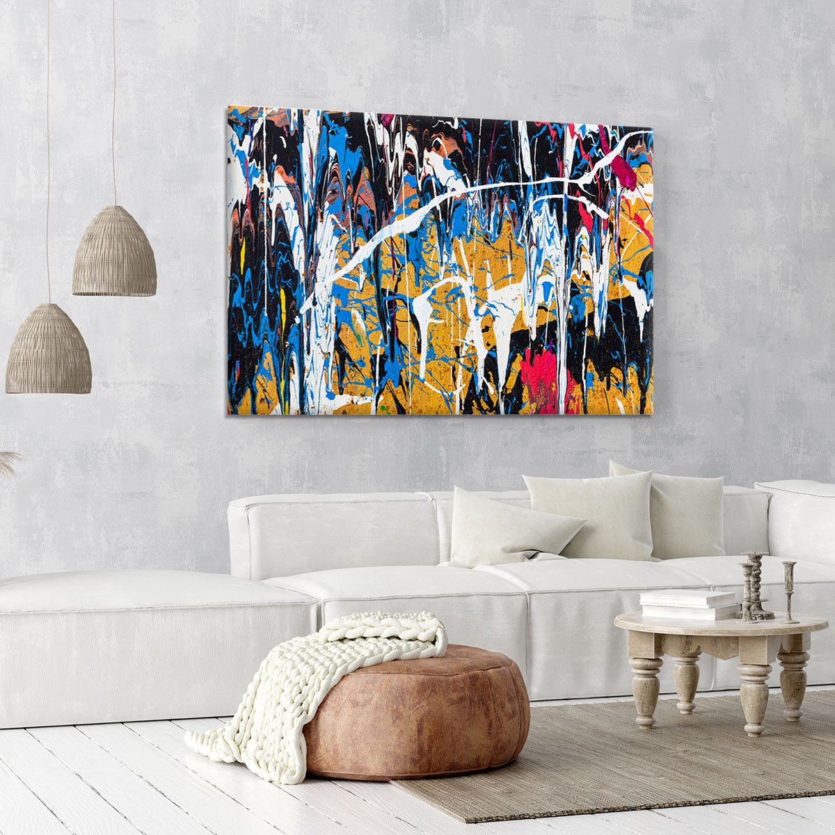 Dripping paint graffiti Canvas Print or Poster