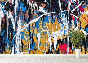 Dripping paint graffiti Wall Mural Wallpaper - Canvas Art Rocks - 4