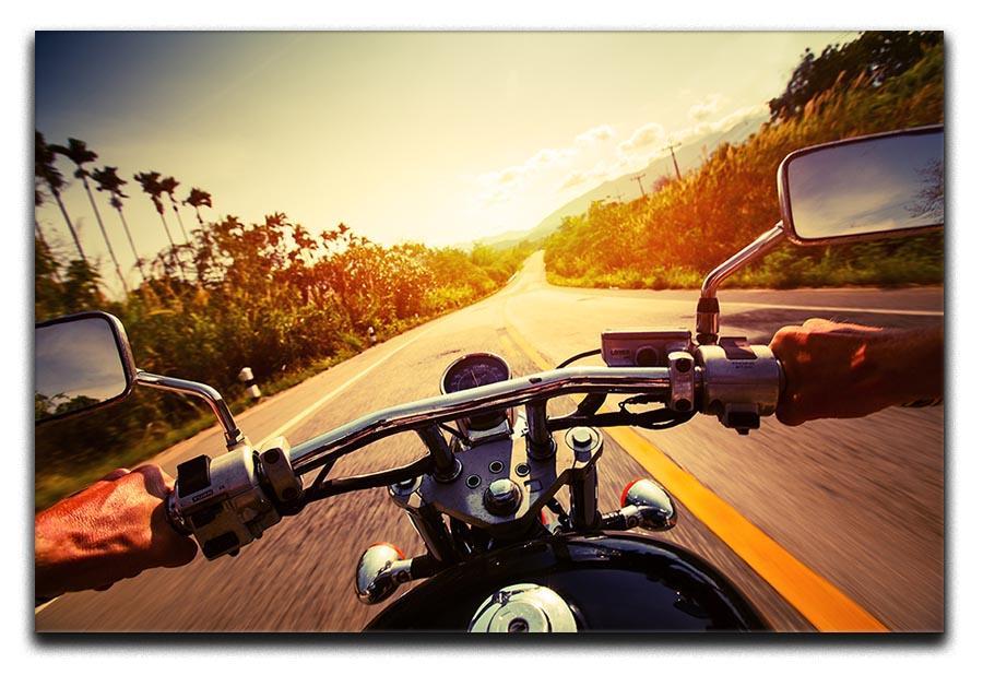 Driver riding motorbike Canvas Print or Poster  - Canvas Art Rocks - 1