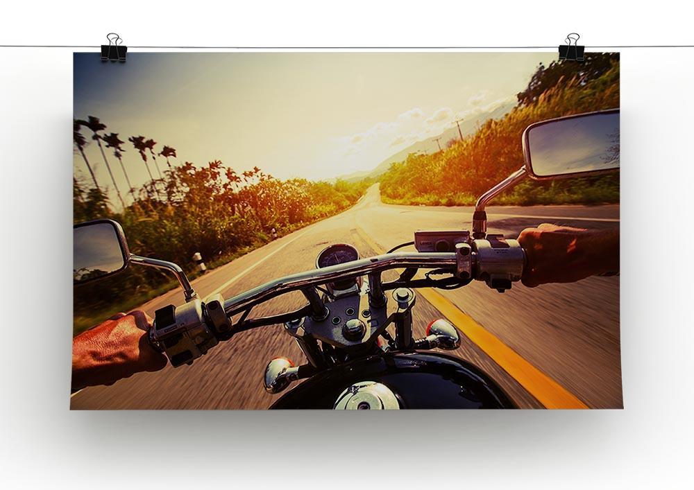 Driver riding motorbike Canvas Print or Poster - Canvas Art Rocks - 2