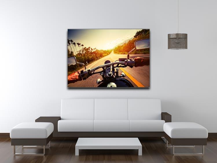 Driver riding motorbike Canvas Print or Poster - Canvas Art Rocks - 4